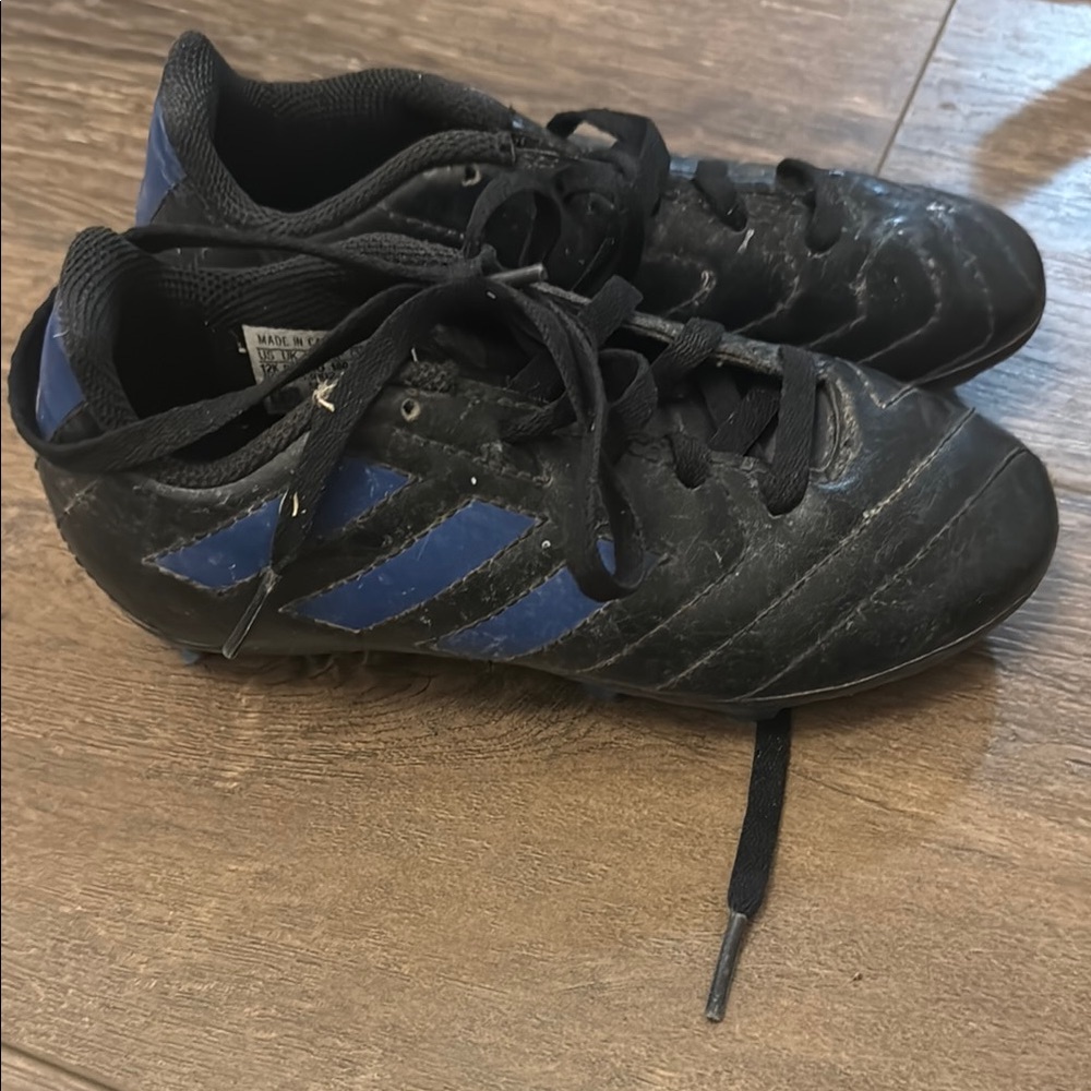 Adidas Black and Blue Kids Shoes